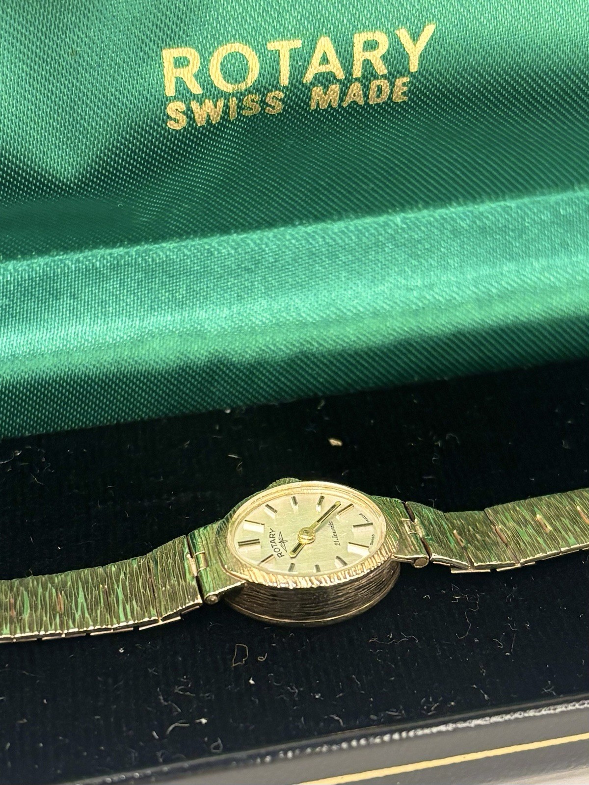 ROTARY Ladies 9ct Gold *+BOX* 15g Vintage 1970’s Manual Watch