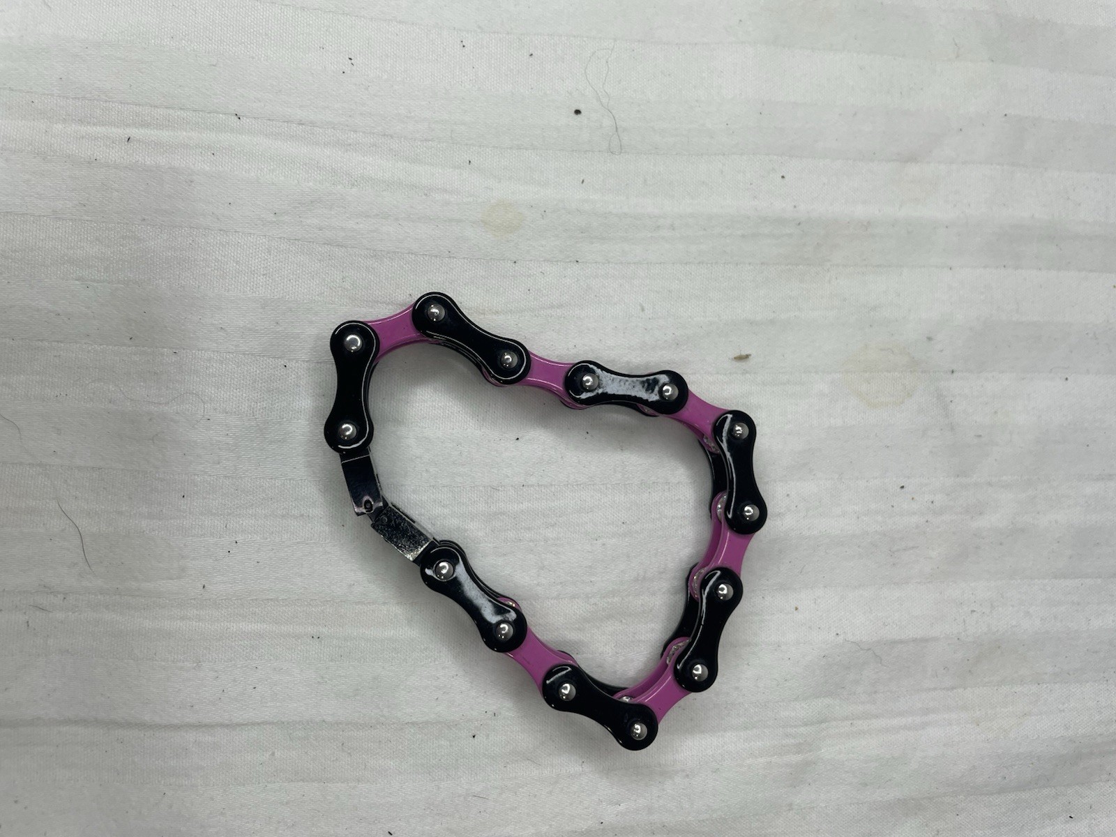 Ladies Motorcycle Bike Chain Black and Purple with rhinestones size 7
