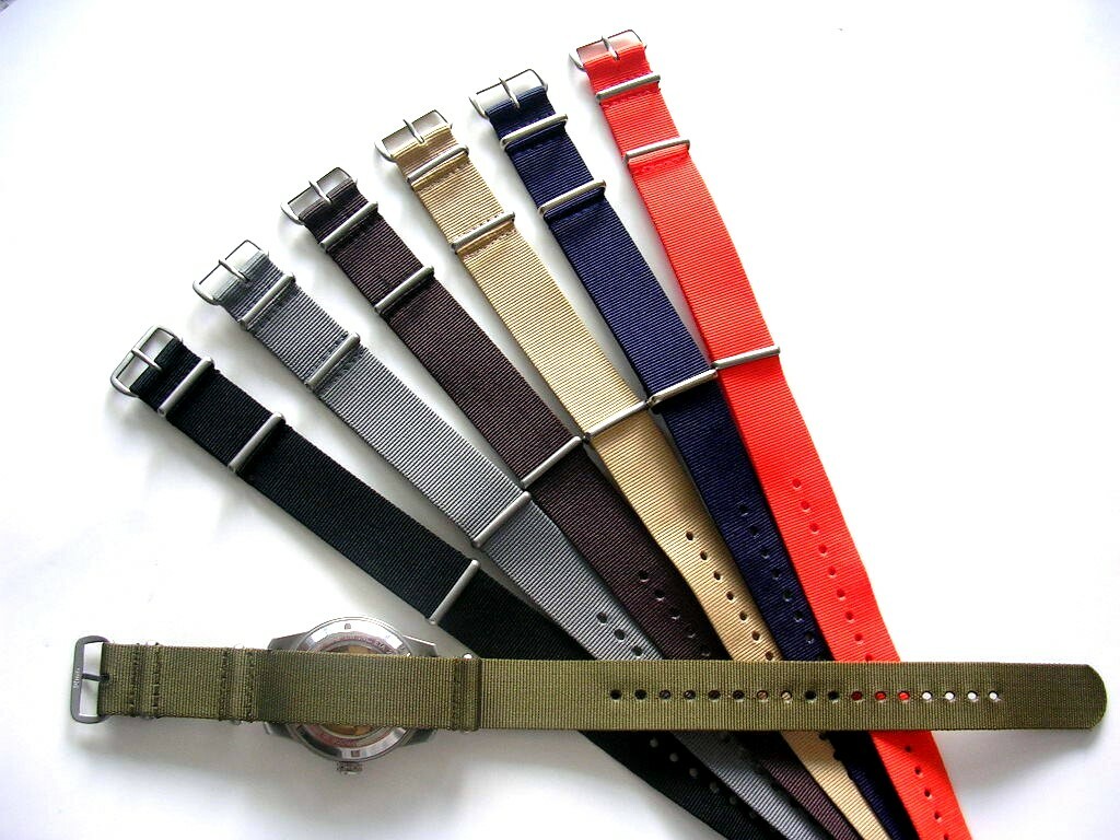 18 20 22 24 NATO G10® watchband strap Ballistic nylon RAF bond Military IW SUISS