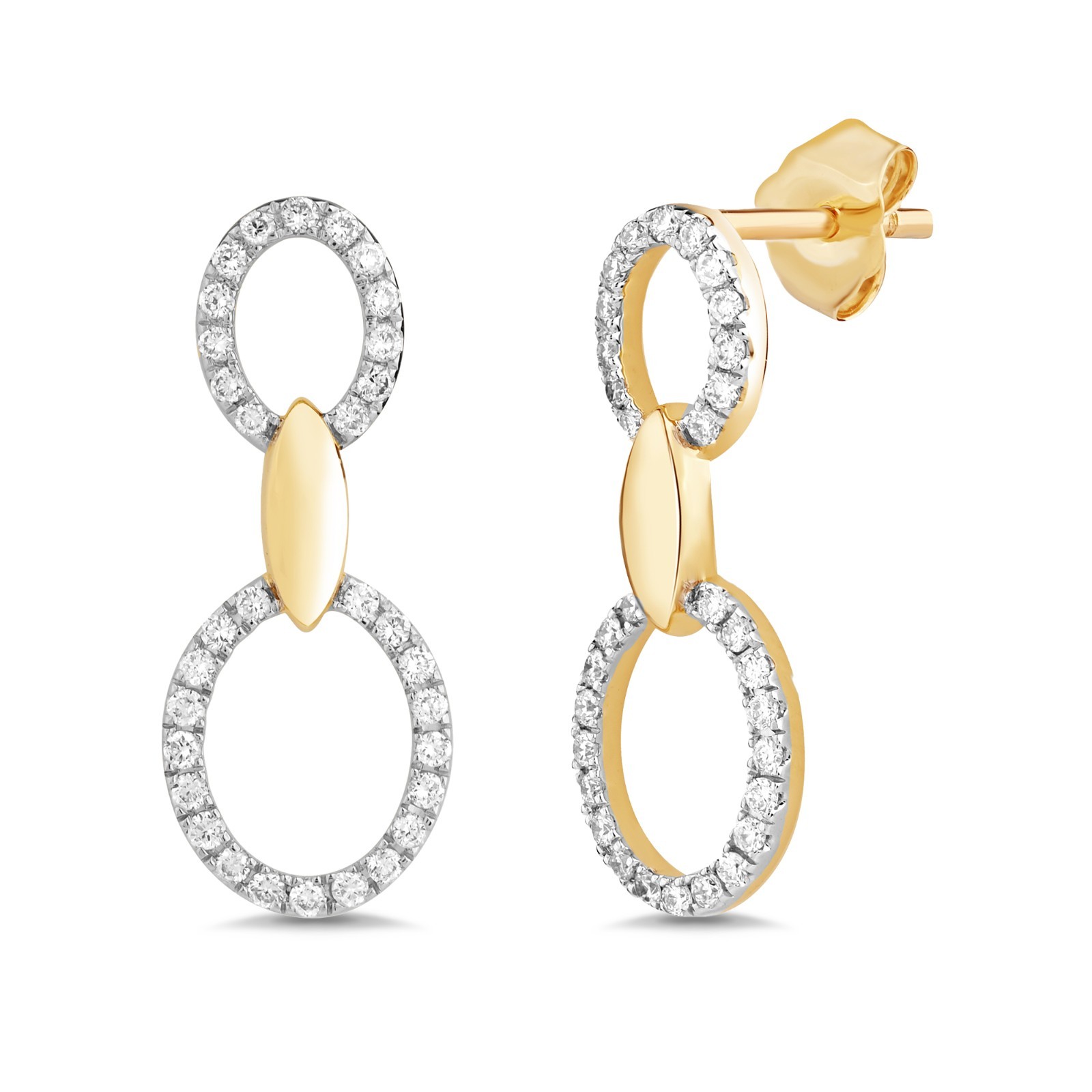 Drop Dangle Women’s Earring 925 Sterling Silver 0.35 Ct Round Lab Grown Diamond