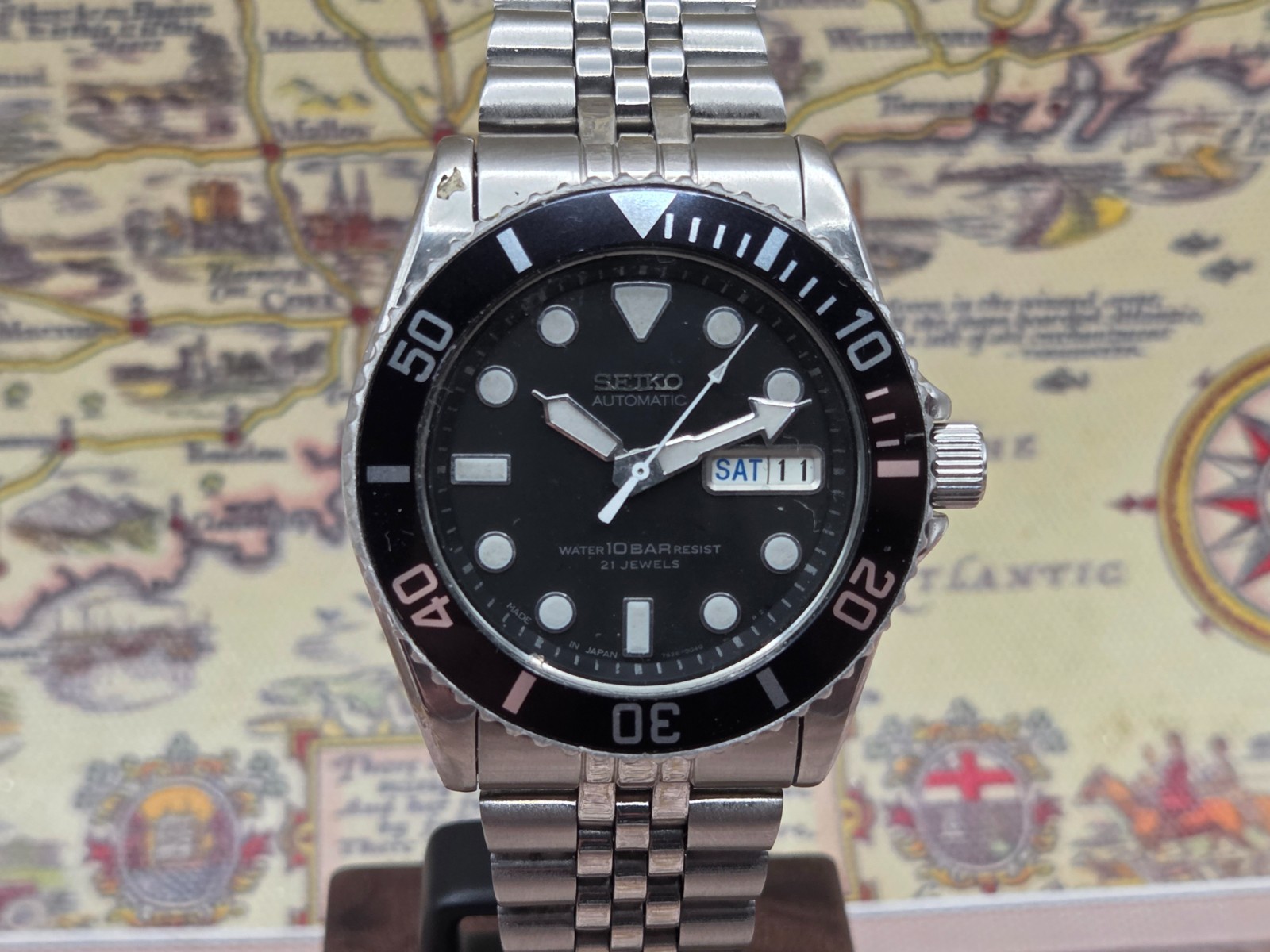 Seiko Mens Automatic Watch SKX031 Scuba Divers 100M 7S26-0040 February 1997 BOX