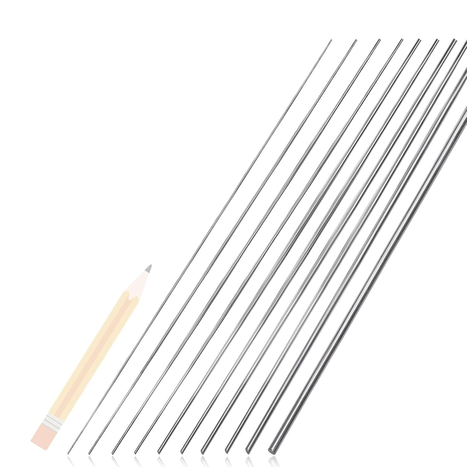 156Pcs 40Cm Lengh Straight Stainless Steel Spring Wire Assortment Kit, 13