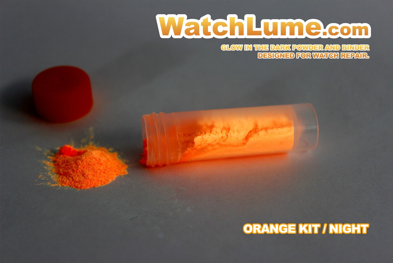 ORANGE GLOW IN THE DARK PAINT WATCH LUME ™ LUMINOUS PASTE KIT LUME – WATCH HANDS