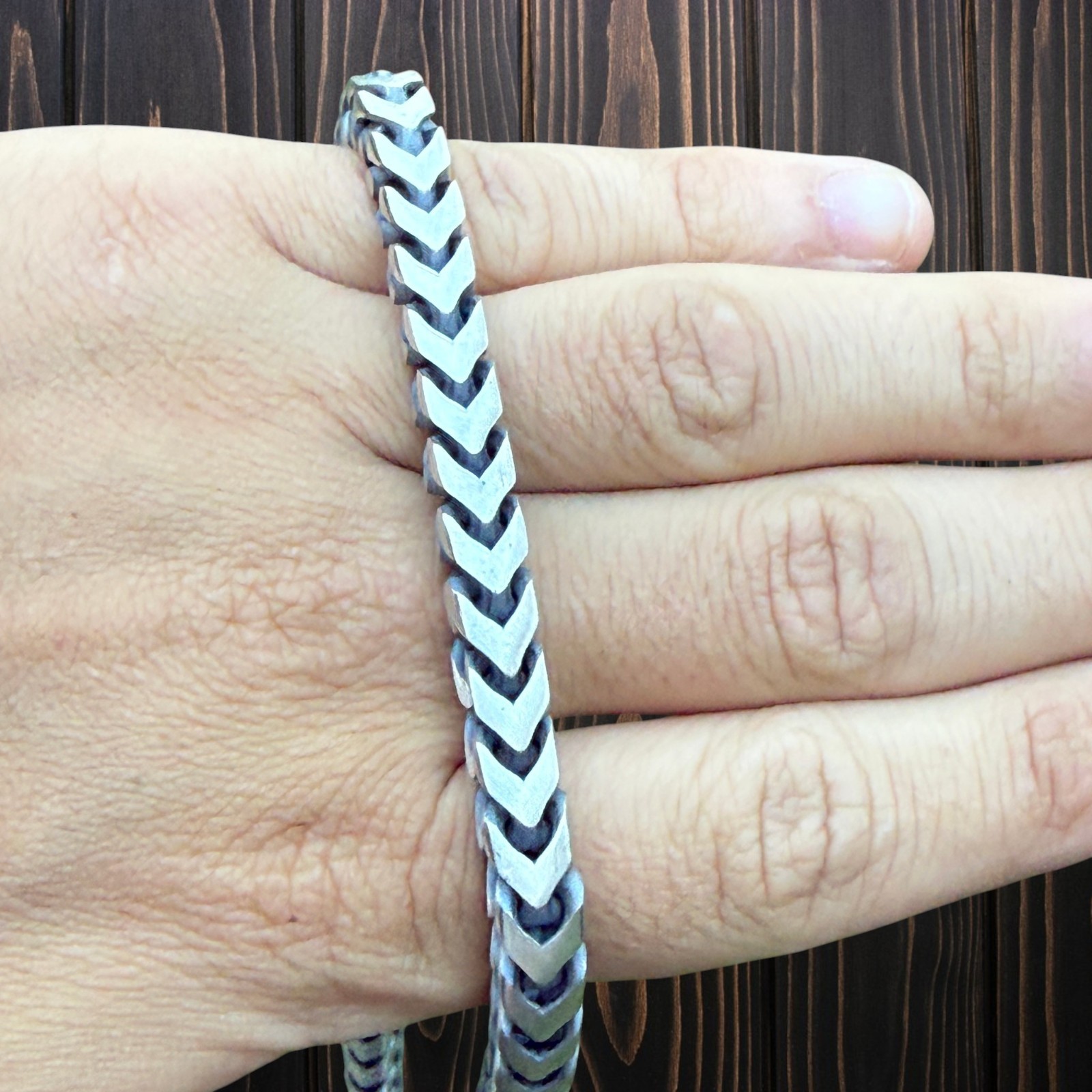 8mm Box Franco Chain Necklace – Solid 925 Sterling Silver Or Oxidized Rhodium