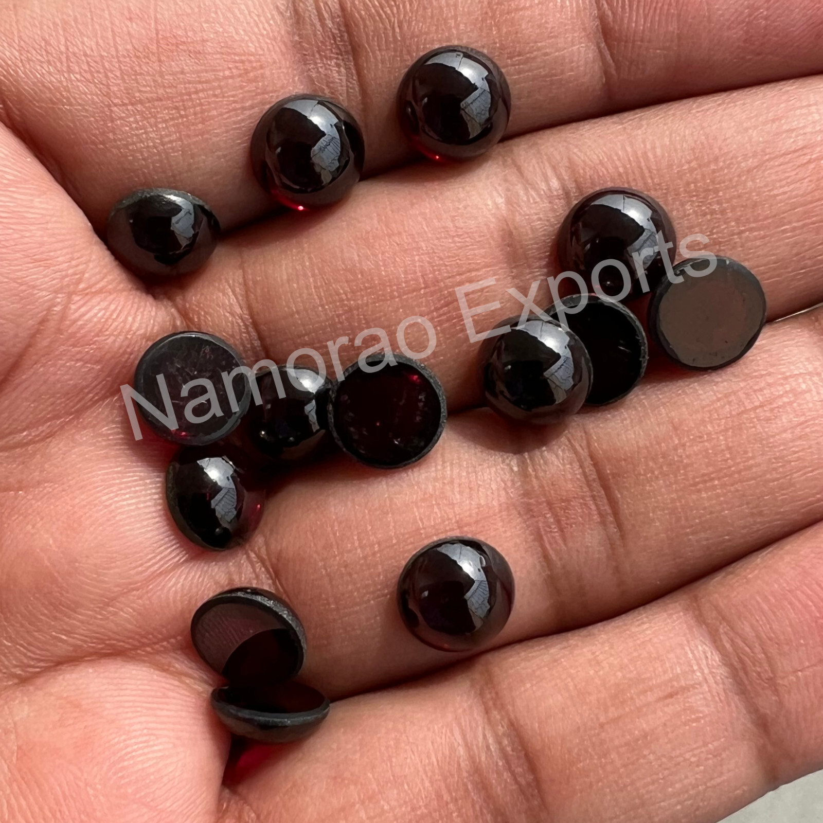 Natural Garnet Round 3 mm to 12 mm Cabochon Loose Gemstone Lot