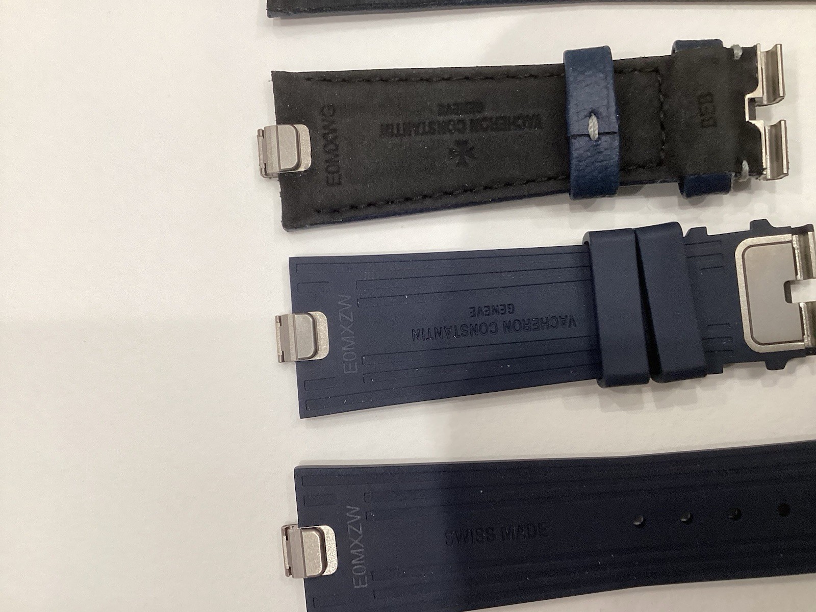 Vacheron Constantin Overseas Gen3 Pair Blue Leather & Rubber Watch Strap OEM