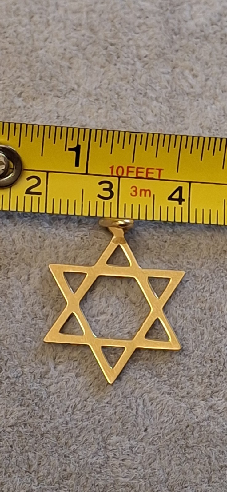 9ct Gold Star of David Pendant Charm