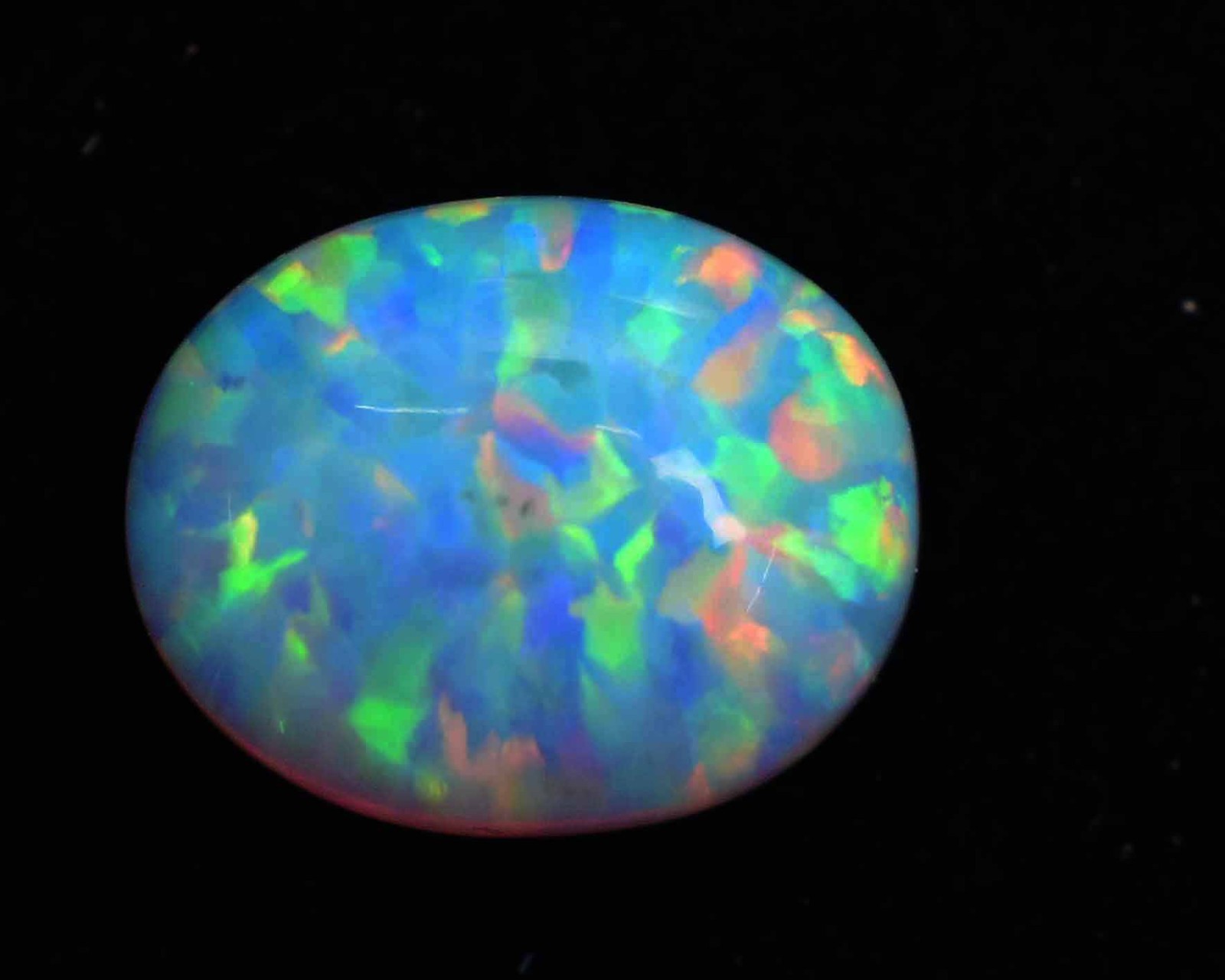 6.90 Ct Natural Ethiopian Fire Opal Certified Play of Color Untreated Gemstone