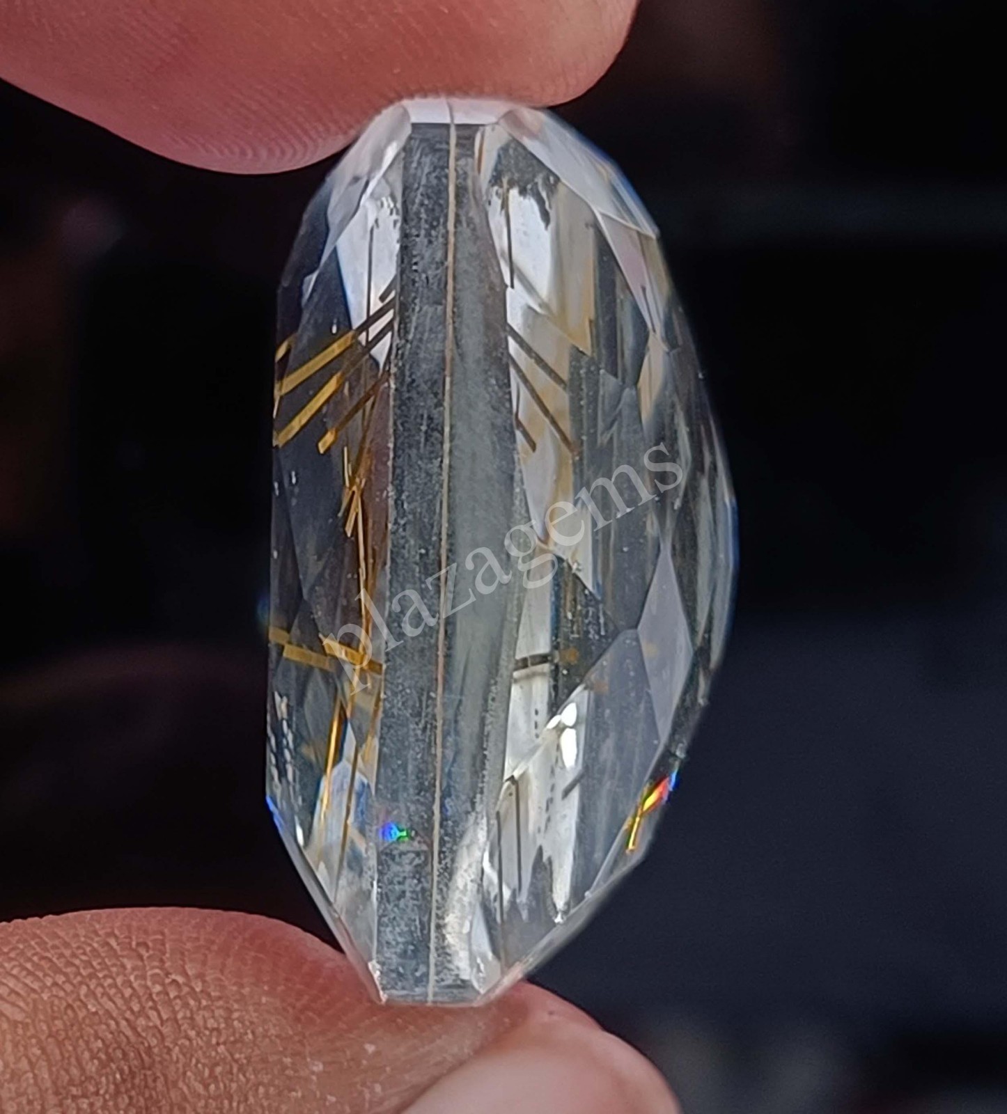 Certified 74.65 Ct Natural Yellow Rutilated Quartz Cushion Cut Loose Gems 5DSW