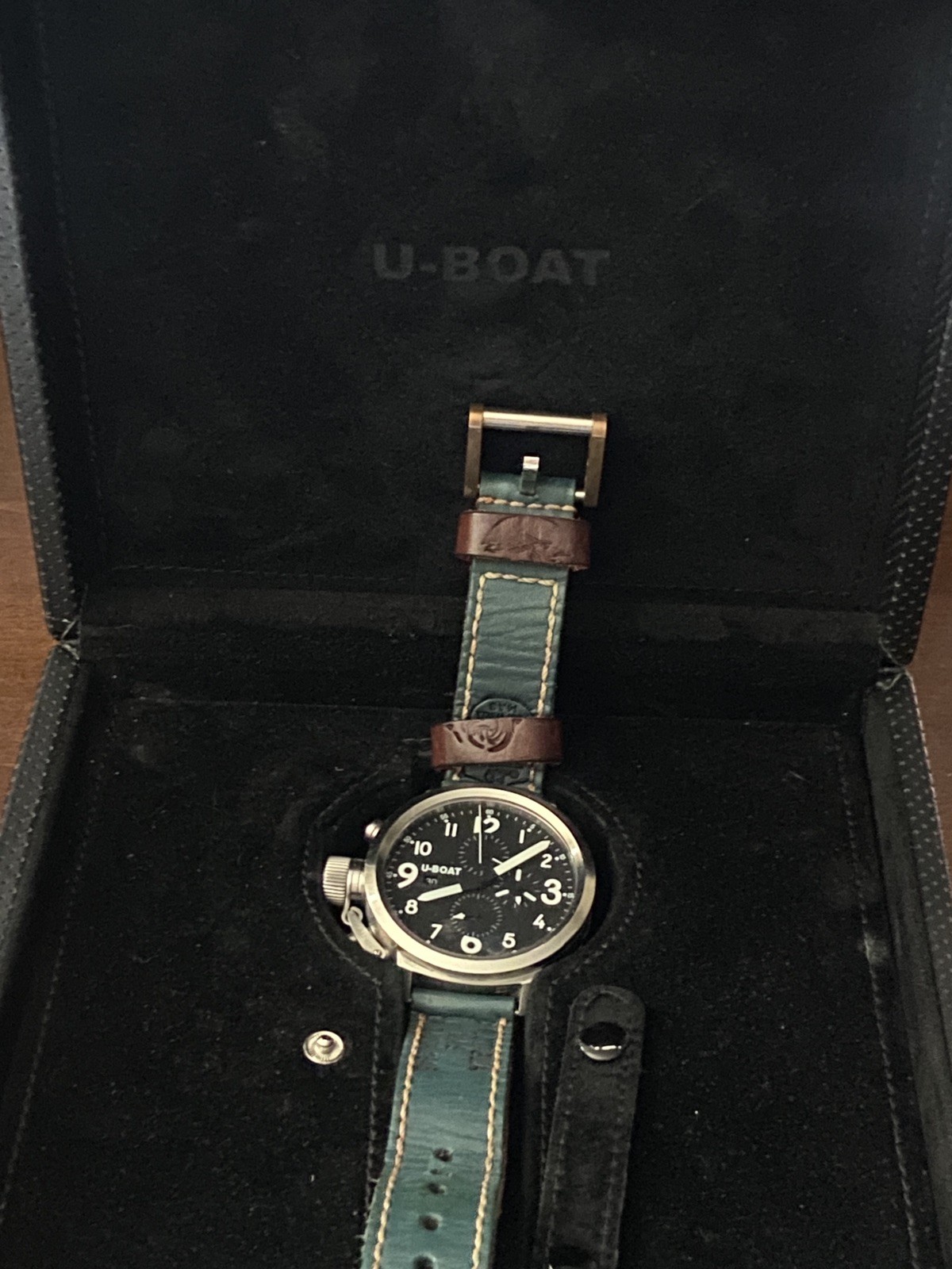 U-Boat Flightdeck CAS-50mm Mens Swiss Automatic Chronograph Watch w Box and Card