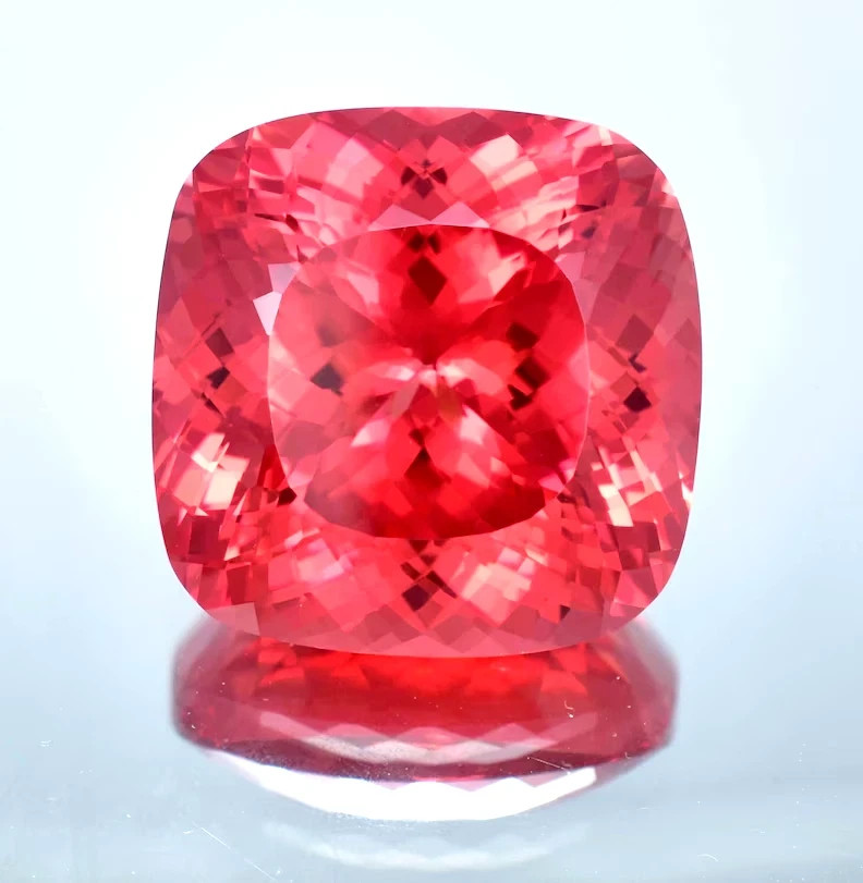 25 Ct Natural Ceylon Padparadscha Sapphire Cushion Cut Loose Certified Gemstone