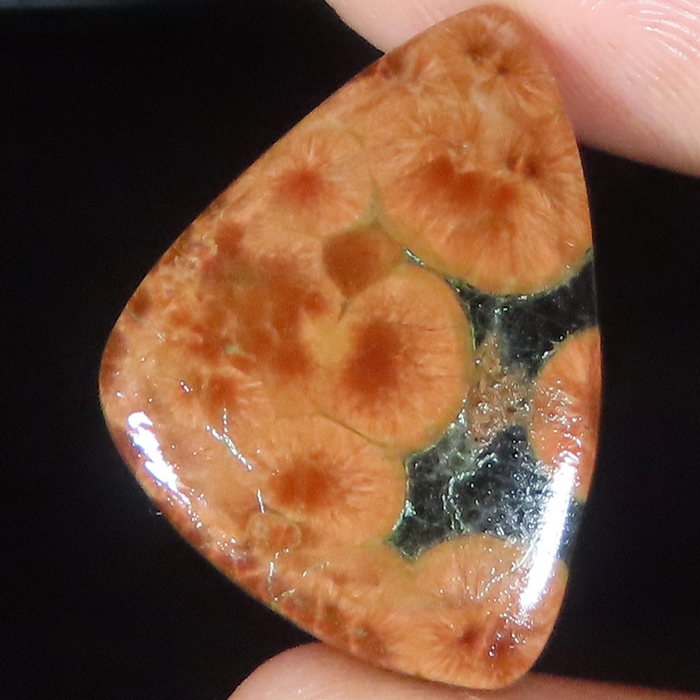 natural Peanut Obsidian cabochon Opaque loose gemstone 13.45 Carat. (18x25x4 mm)