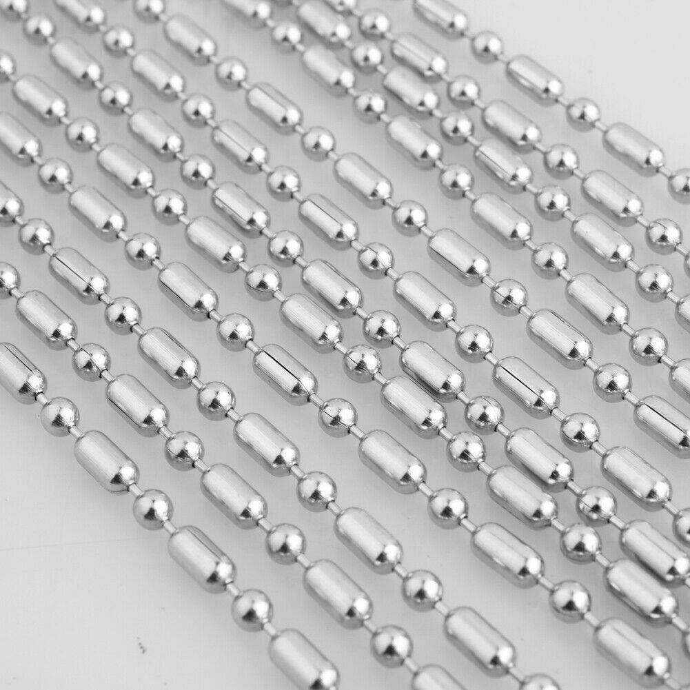 50/100pcs Lots Wholesale In Bulk Stainless Steel Bamboo Chain Necklace 16″-40″