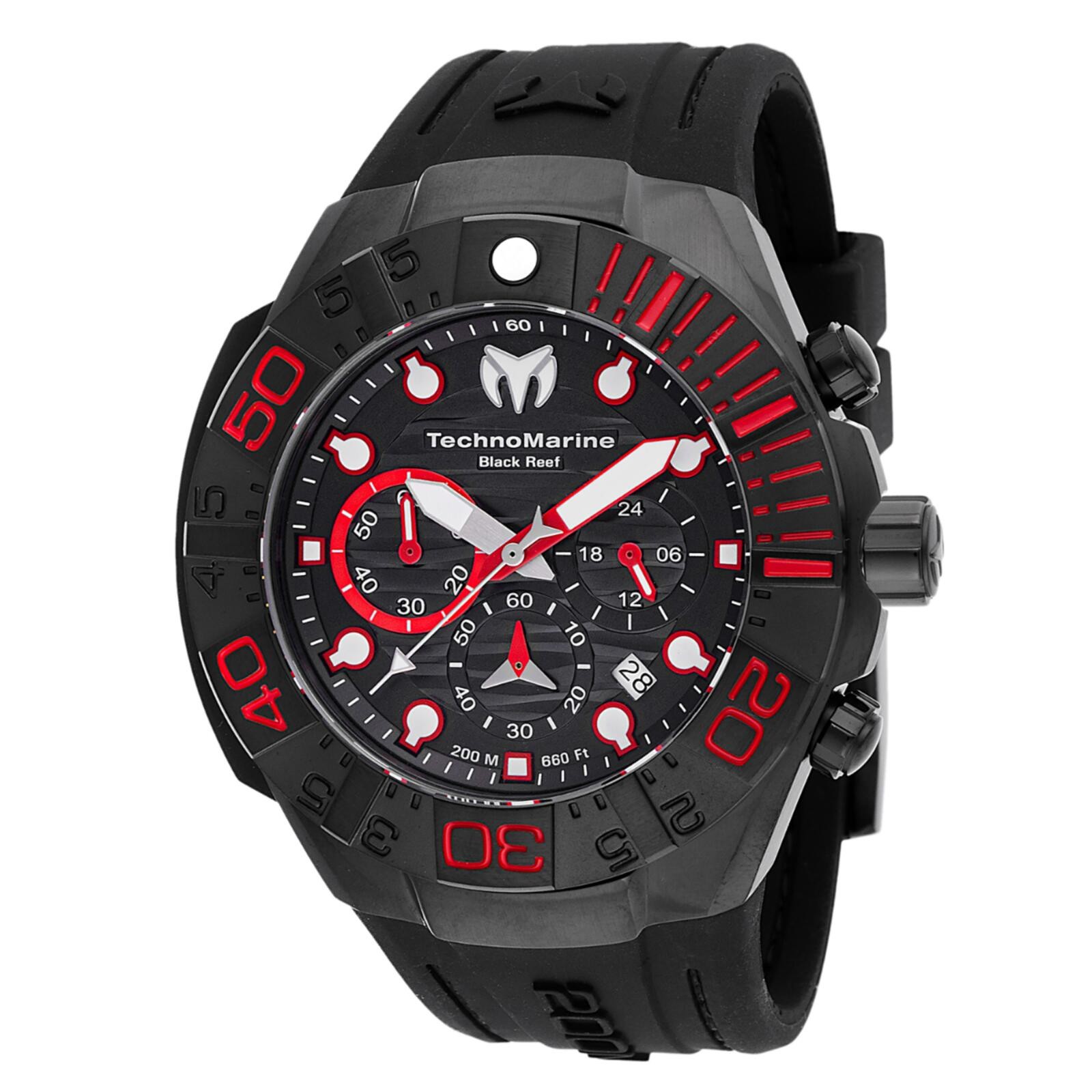 TechnoMarine Black Reef Men’s Watch – 45.4mm, Black (TM-523010)