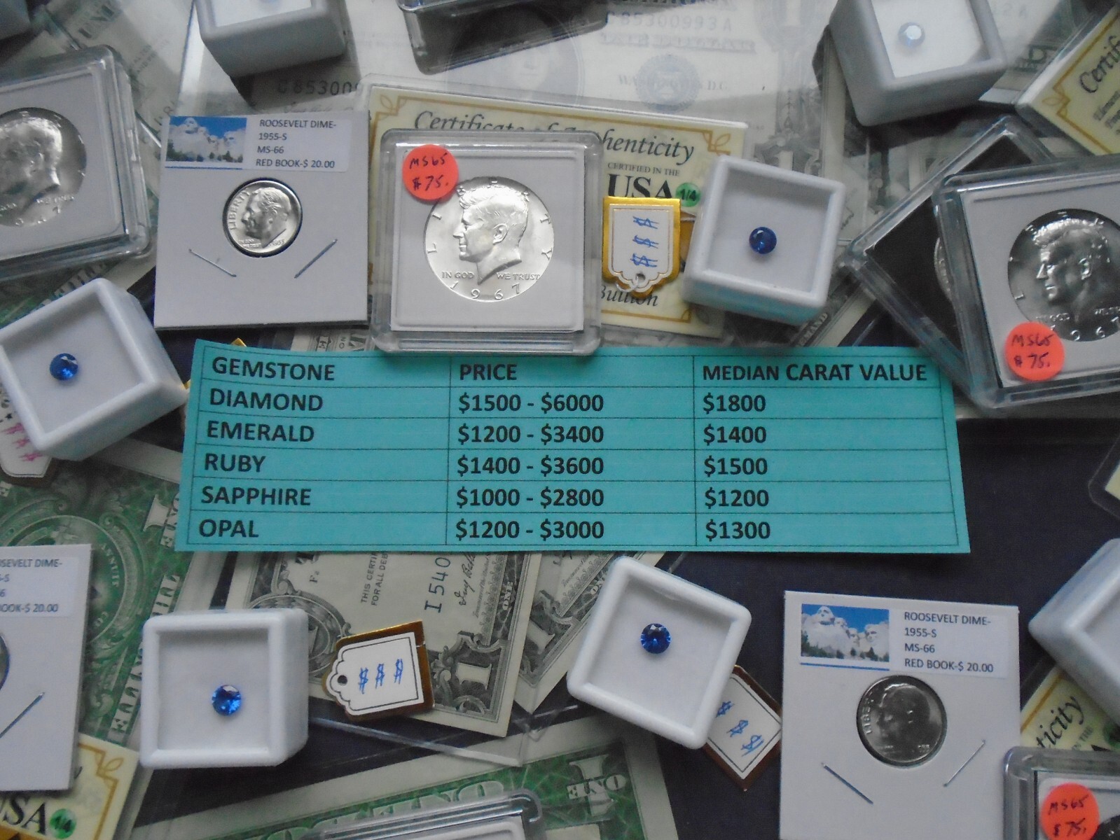 Estate lot Sale US Coins ~ SILVER~GOLD, COINS,SAPPHIRES- 5 PC. LOTS-INVEST NOW