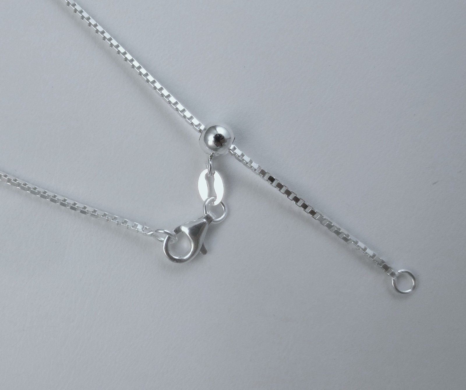 1.2mm NEW Box Chain. Adjustable 20 & 24 inch or make it shorter. Sterling Silver