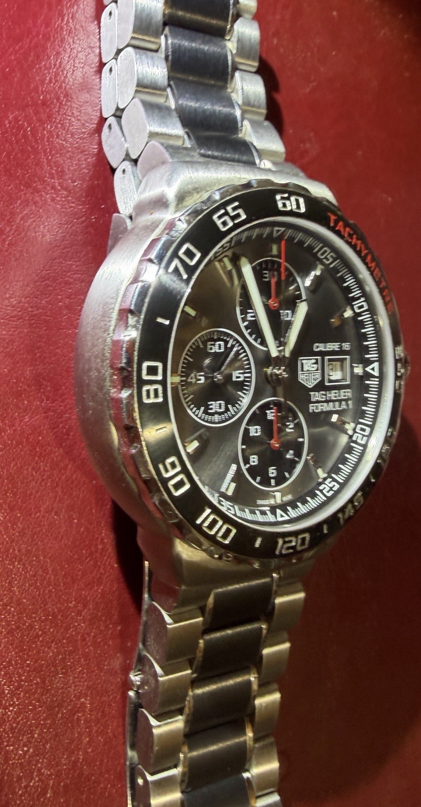 TAG Heuer Formula 1 Calibre-16 44mm Automatic Chrono Tachymeter Black Dial 200m