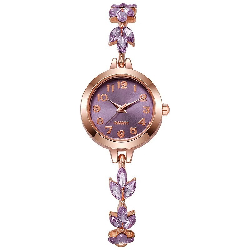 Luxury Women Quartz Watch Rhinestone Bracelet Elegant Ladies Gift (no Box)
