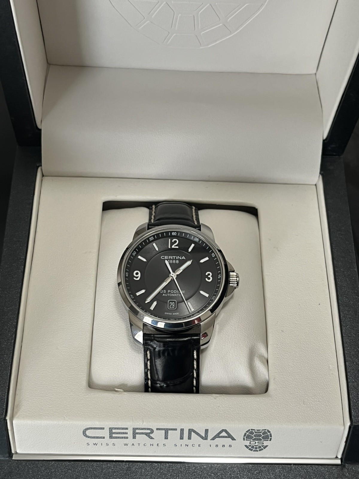 Rare Certina DS Podium Automatic Black Dial w Box Near Mint C001.407.16.057.00