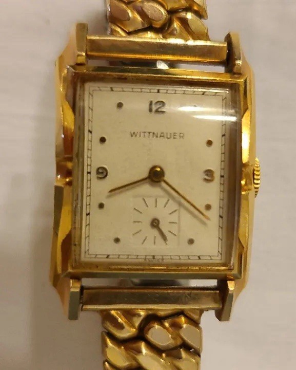 Wittnauer Women’s Vintage Rectangle 14k Gold Watch w/ Box Papers