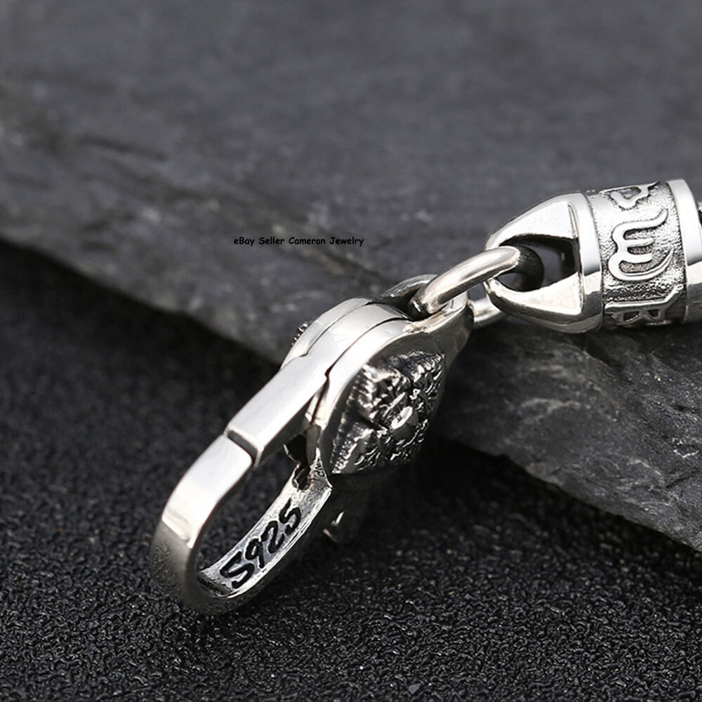 Pure S925 Sterling Silver Chain Unisex 5mm Cross Wheat Link Bracelet 7.1-8.3inch