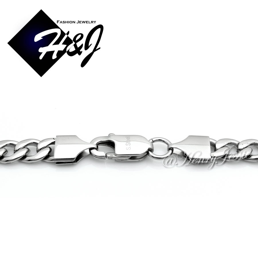 18-40″MEN Stainless Steel 4/5/6/7mm Silver Curb Necklace Plain Cross Pendant*P64