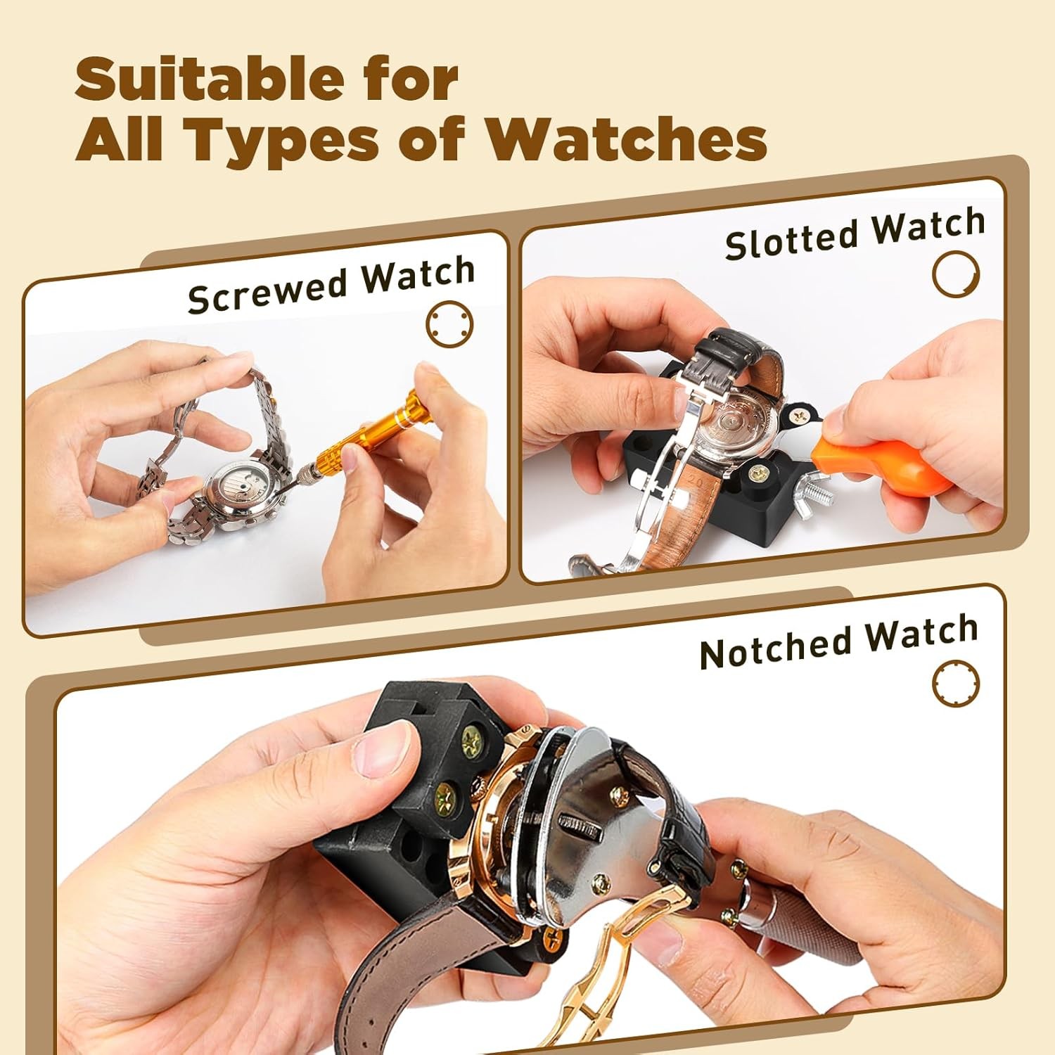 Eventronic Watch Repair Kit Link Removal Tool Set w/Case