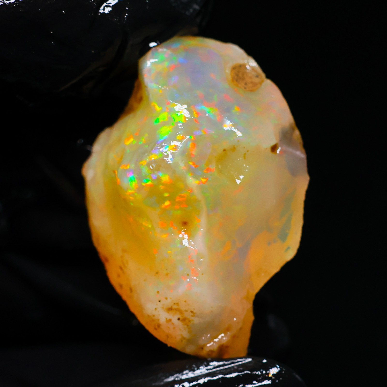 Natural Ethiopian Welo Opal Rough 51.30 Ct Gemstone – Bright Play of Color Fire