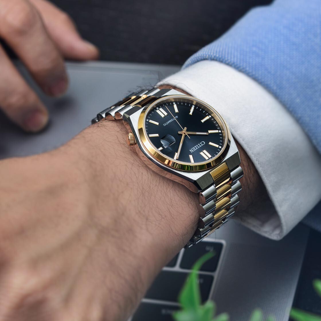 CITIZEN NJ0154-80H Automatic 5 bar TSUYOSA COLLECTION Rose gold *FREE SHIPPING*