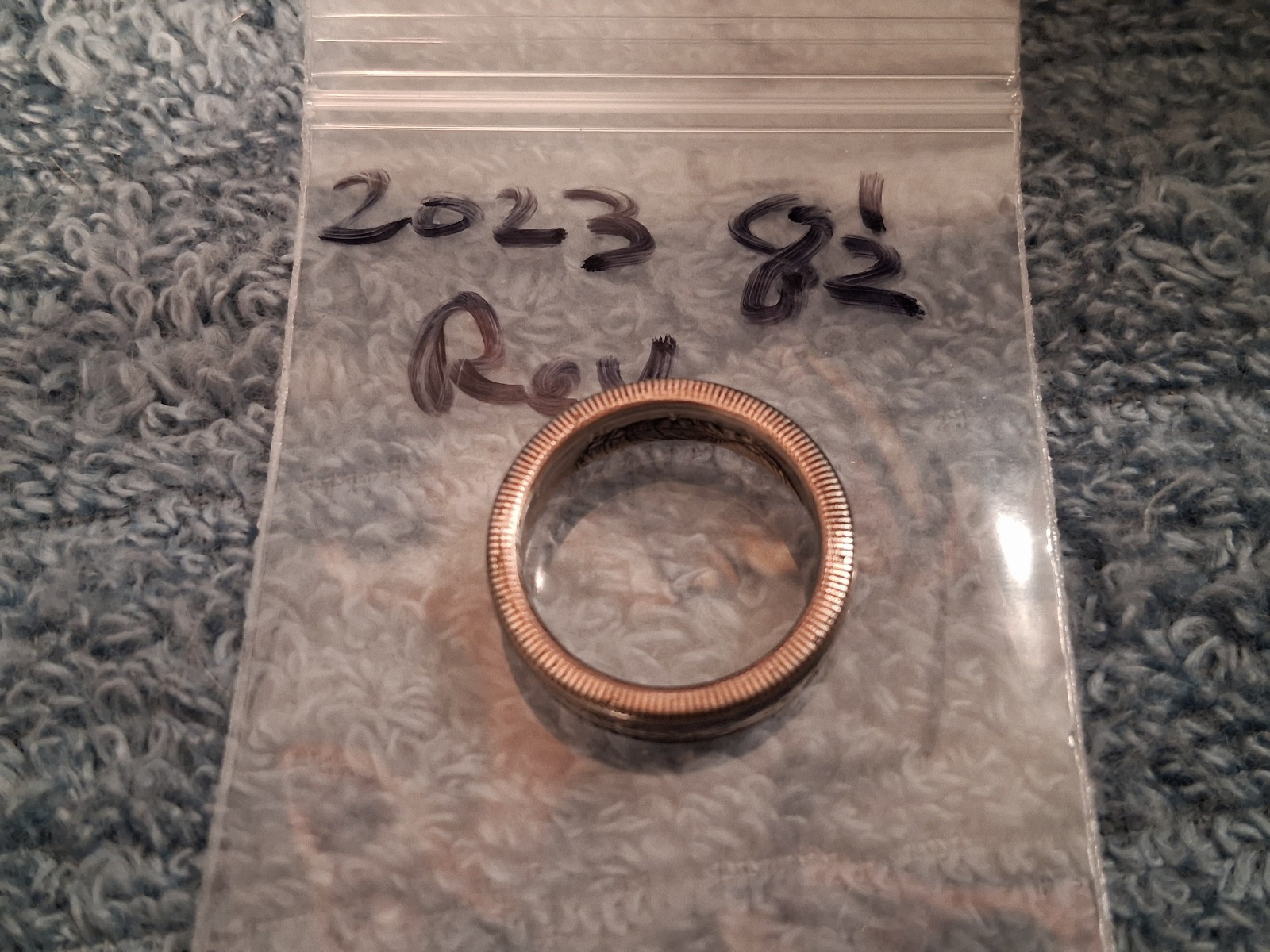 2023 Kennedy Half Dollars size 8-1/2 coin ring handmade mixed metals (Rev.)