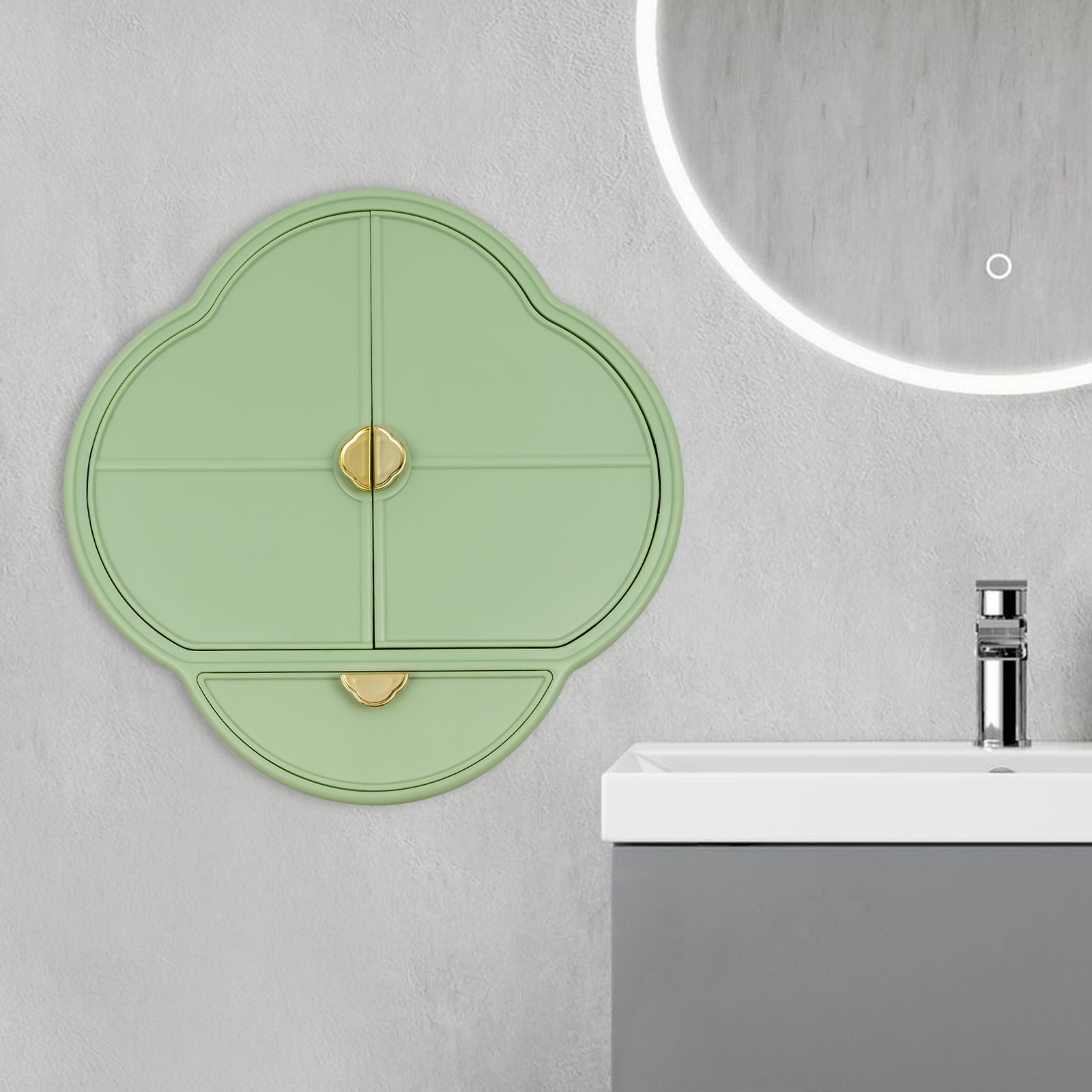 Bathroom Cosmetic Organizer, New-Chinese Style Cosmetics Jewelry Organizer