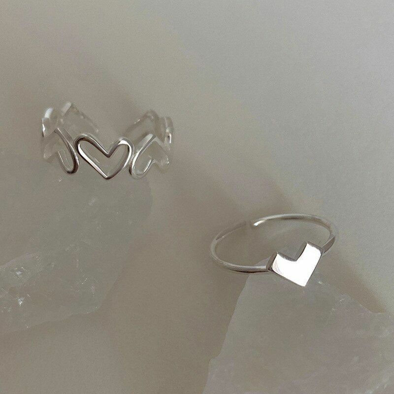 Hollow Love Couple Rings Open Index Finger Fashion Jewelry Ring Trend
