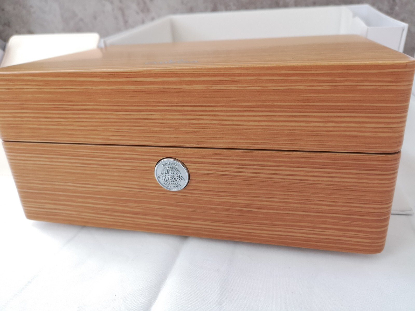 Omega Authentic Wooden Watch Box With Travel Red Cube Box Latest Model New