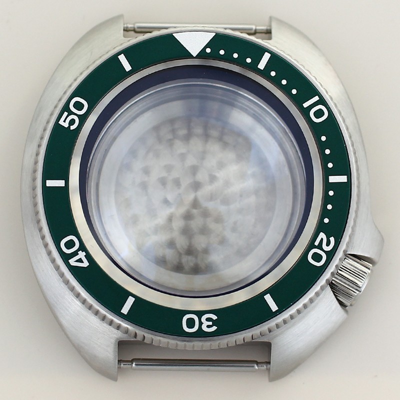 44mm Turtle Mod Stainless Watch Case Fit 28.5mm Dial For Seiko NH35 NH36 NH38