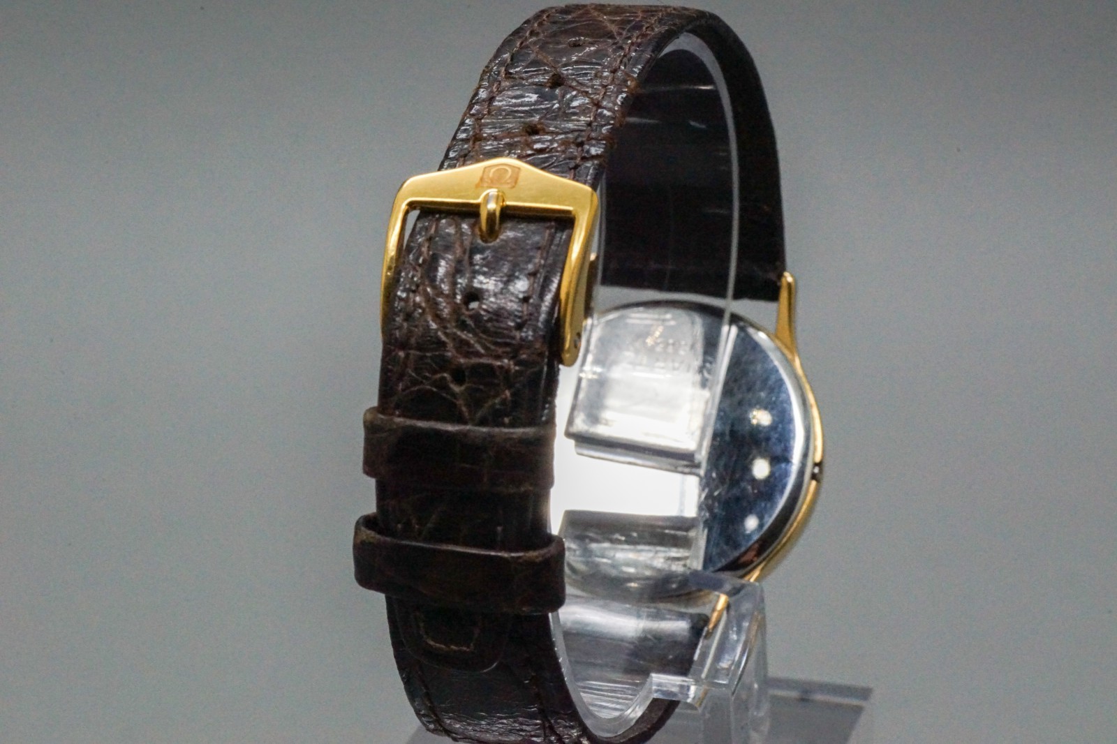 VINTAGE 1980s OMEGA De Ville Cal.1365 Push Crown Gold 31mm Unisex Quartz Watch
