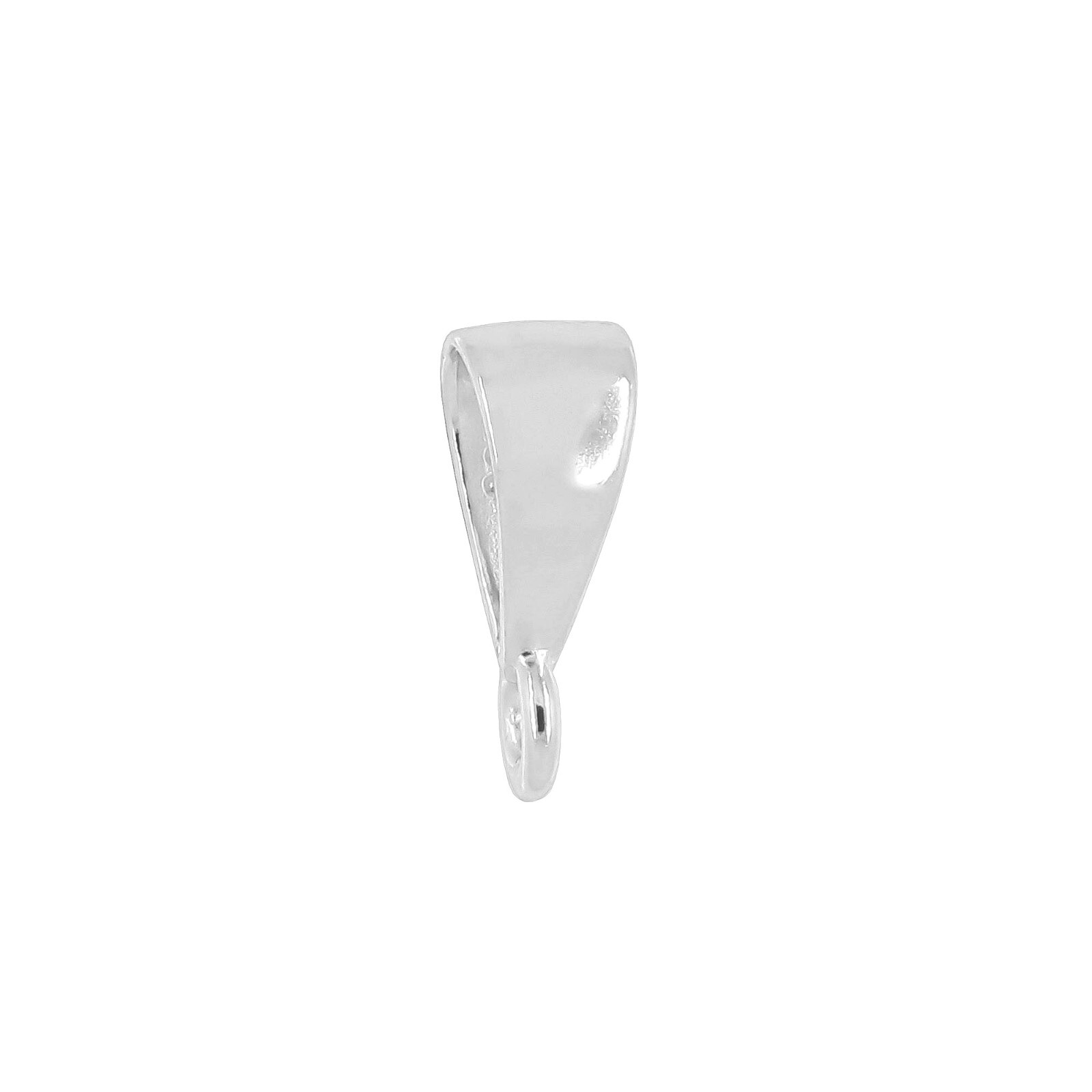Sterling Silver Simplicity Pendant Clasp Bail Connector with Open Loop #51868
