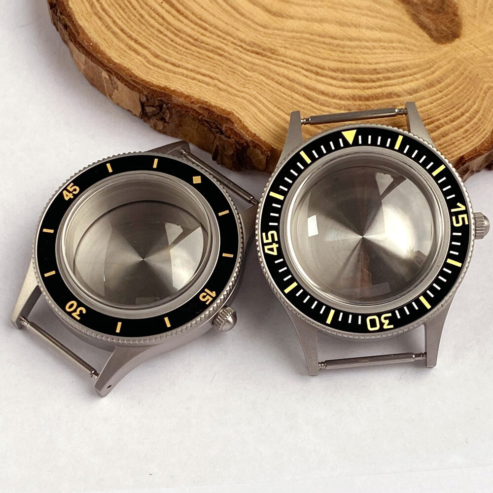 Vintage For 50-Fathoms 200M Dive Watch Case Dial Fit NH35A PT5000 Domed Sapphire