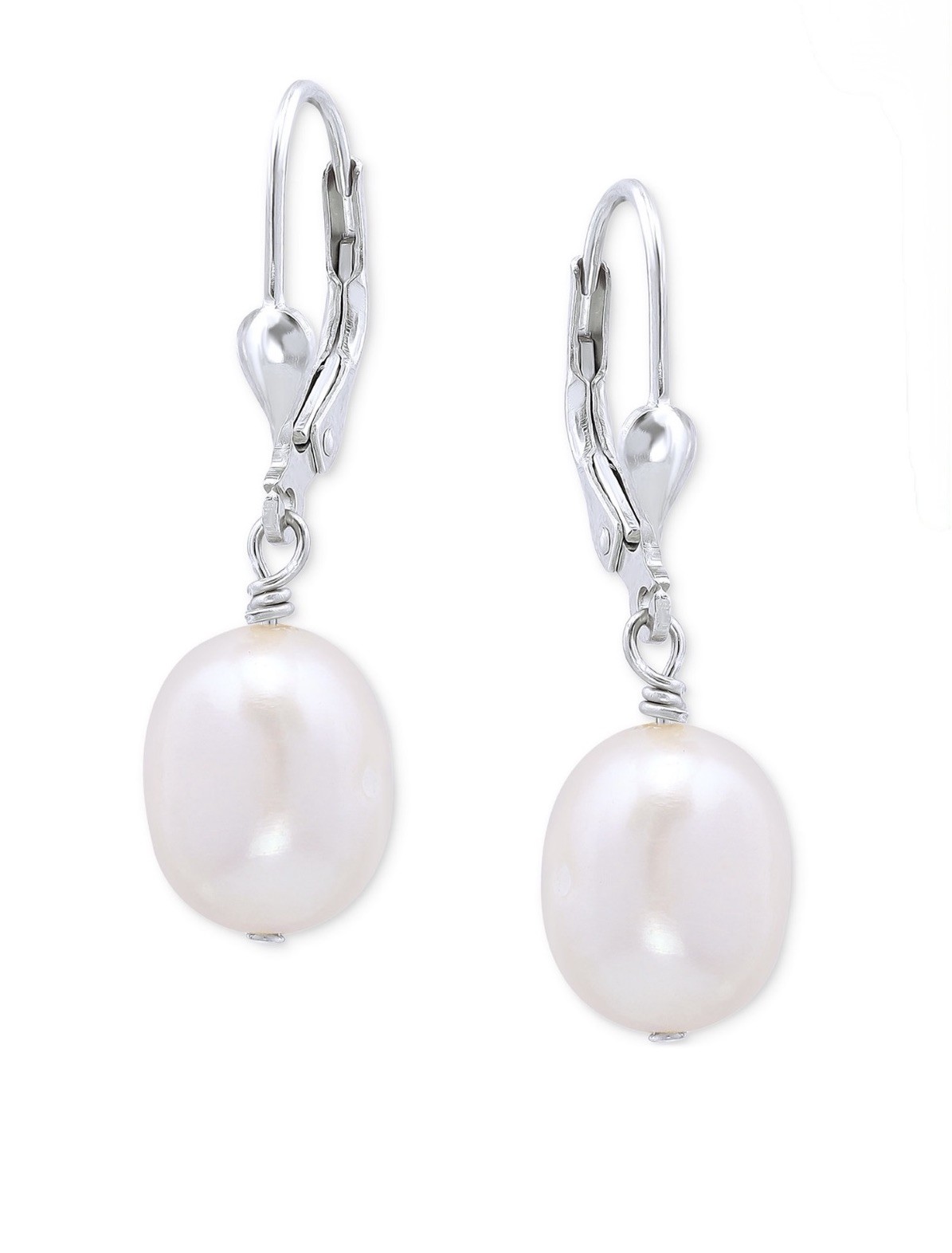 Giani Bernini Cultured Freshwater Baroque Pearl (10mm) Leverback Drop Earrings