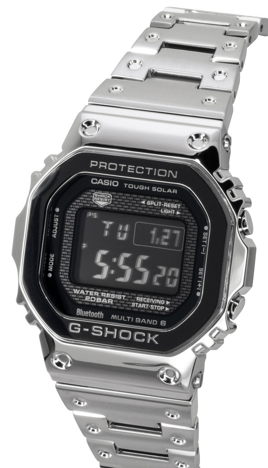 Casio G-Shock Digital Full Metal Smartphone Link Solar GMW-B5000BT-1 Mens Watch