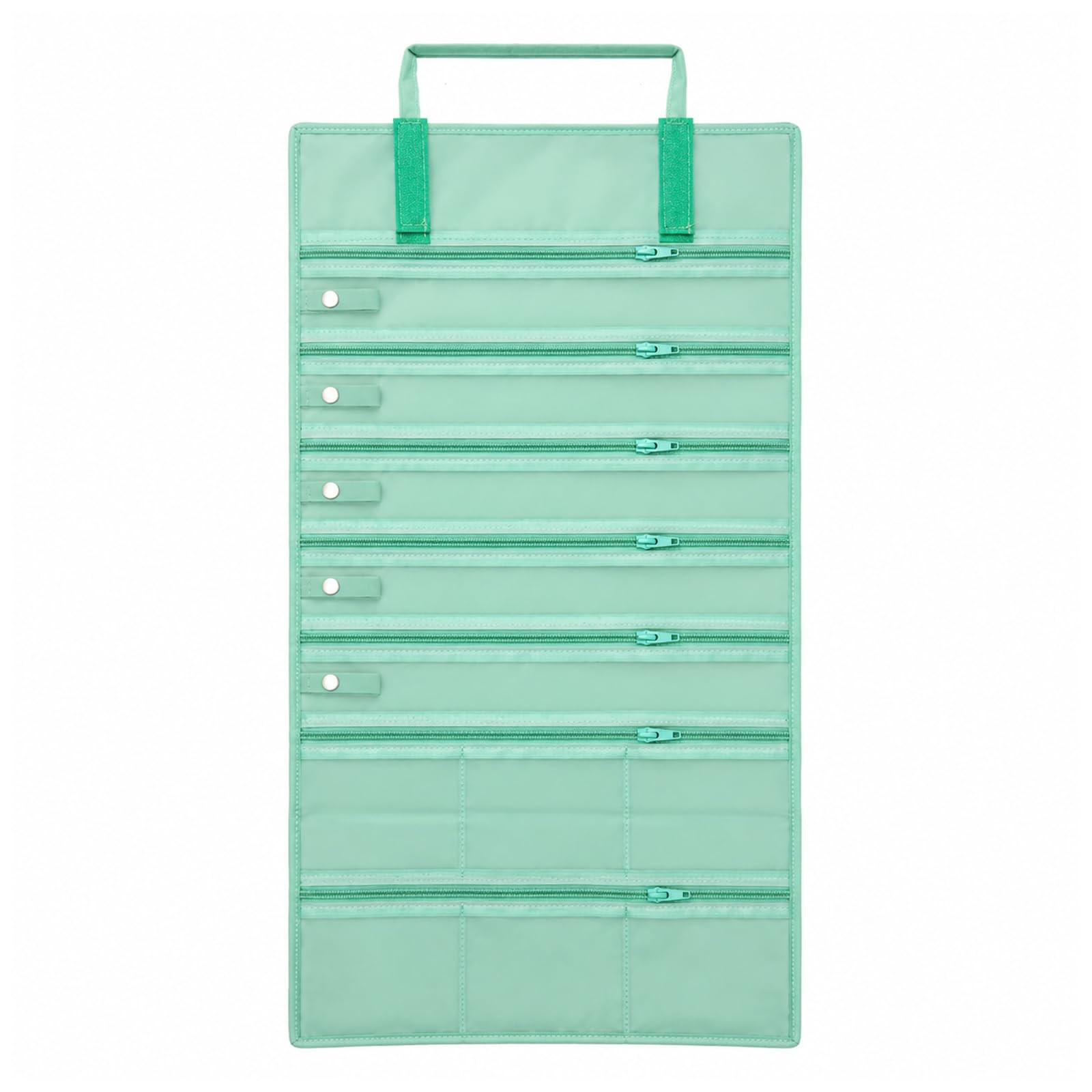 Velvet Jewelry Roll Organizer, 9/11 Grids – Travel Jewelry Case with Zippered…