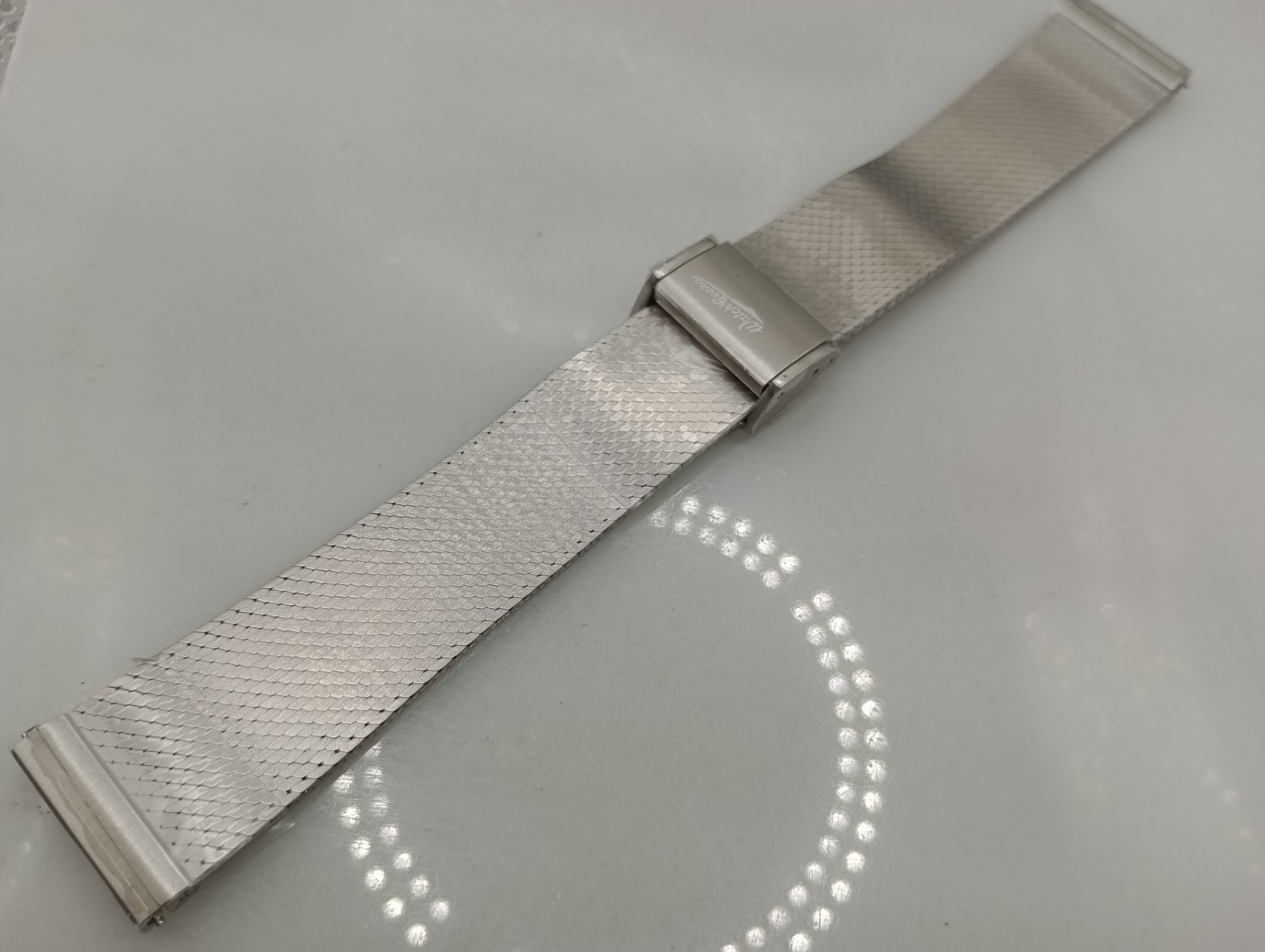 New Watchgecko 21mm Calibre 1960 Mk2 Mesh Stainless Watch Strap Bracelet 6B452