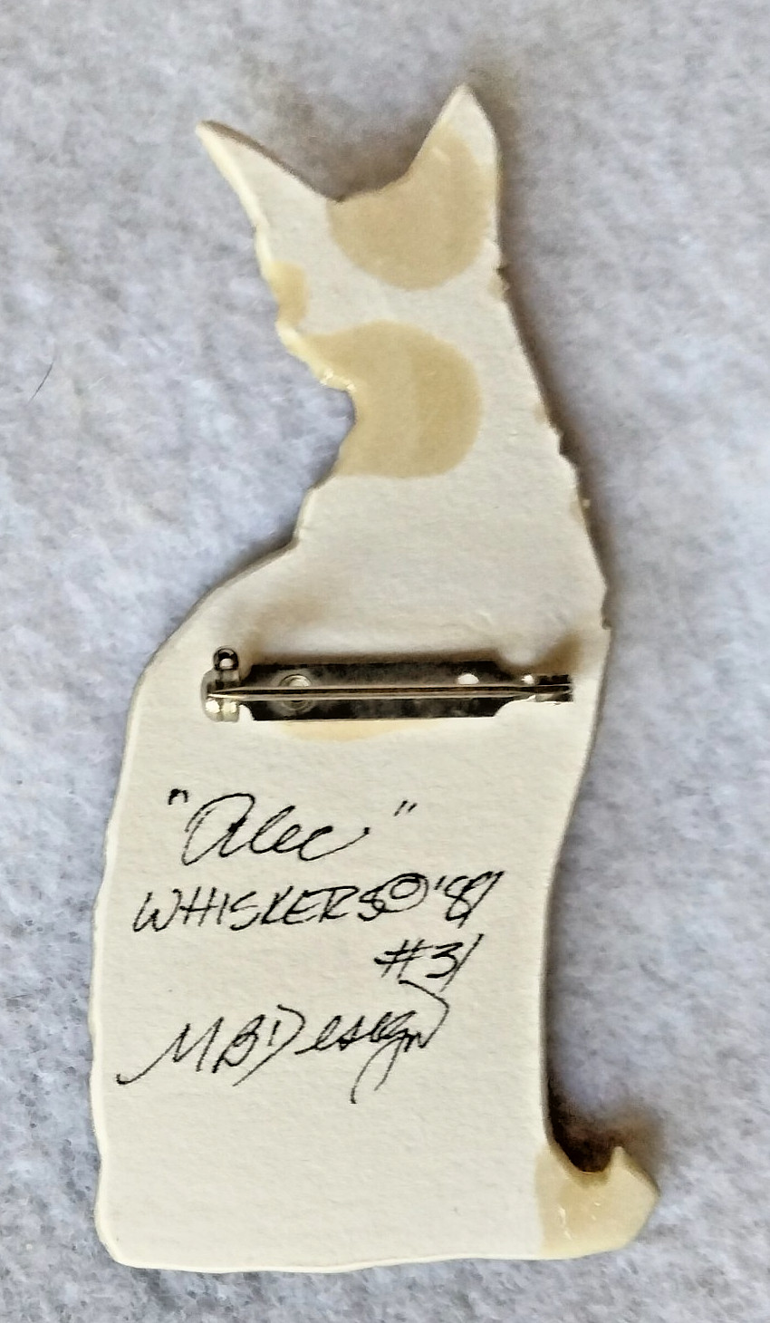Vintage Studio of B. Moreno “Alec” Whiskers Cat Brooch (173 – 2581)