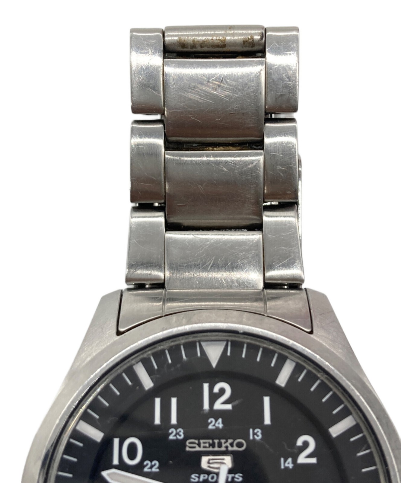 Seiko 7S36 03J0 Men’s Automatic 23J Day Date 100M Black Dial Steel Bracelet Auth