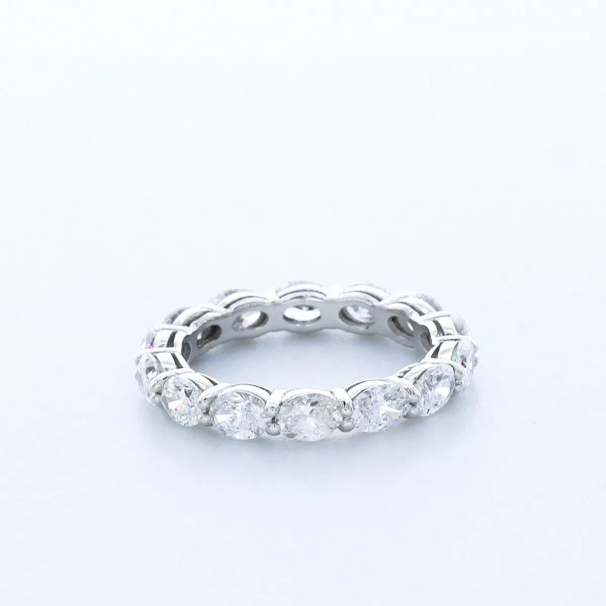 Solid 14K Gold Eternity Wedding Ring 3.50 CT Marquise Lab-Grown Diamond D VVS1