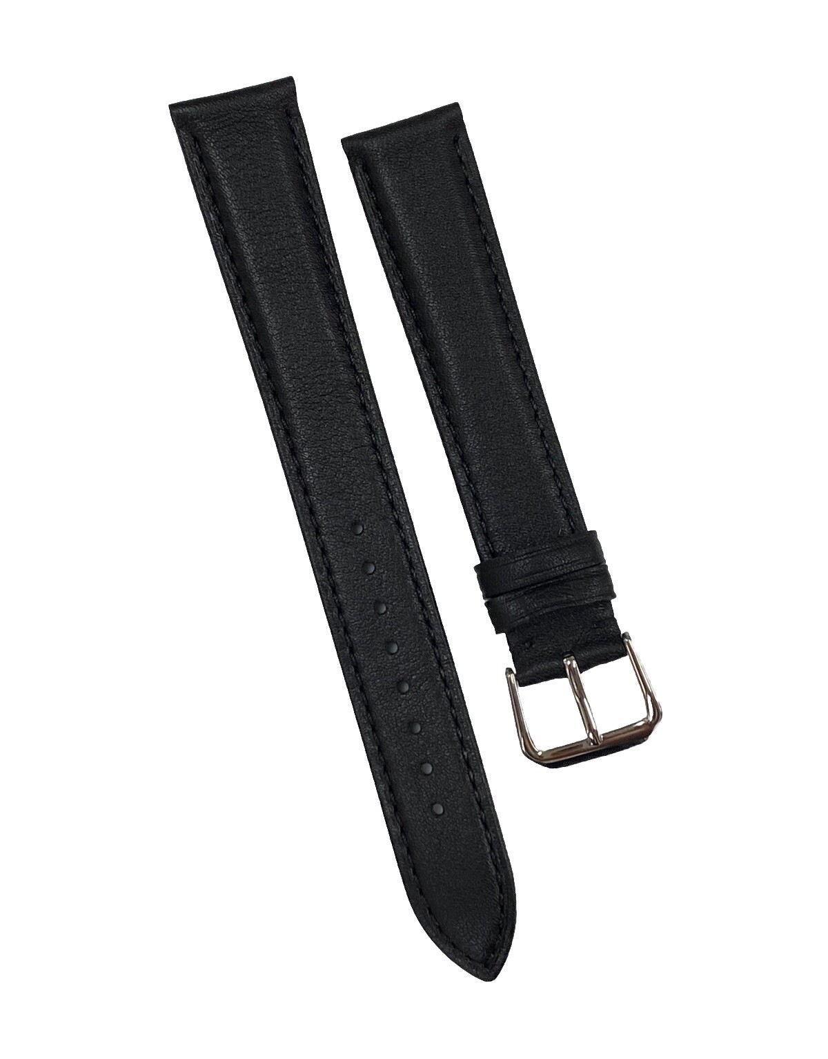 HIGH QUALITY GENUINE BLACK LEATHER 18MM X 16MM WATCH BAND