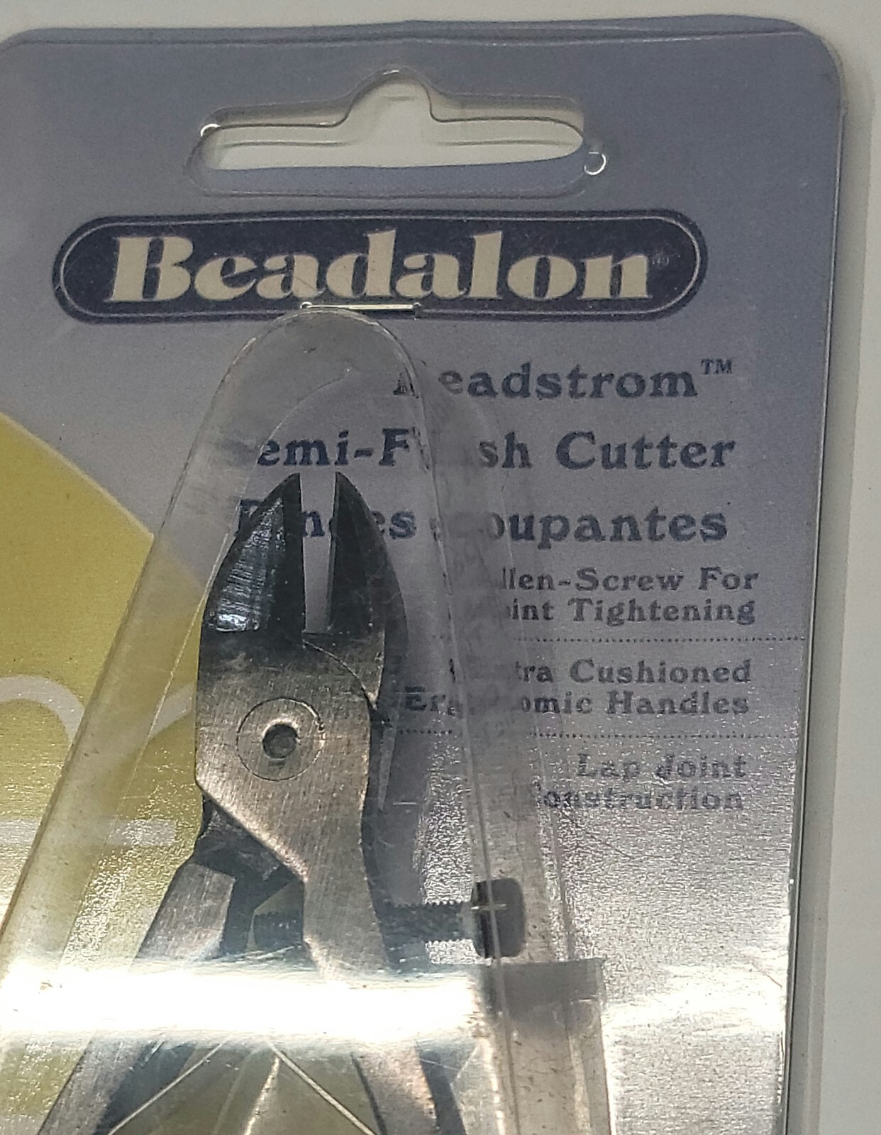 Beadalon Beadstrom Semi-Flush Cutter Chrome Vanadium Steel Blue Handle