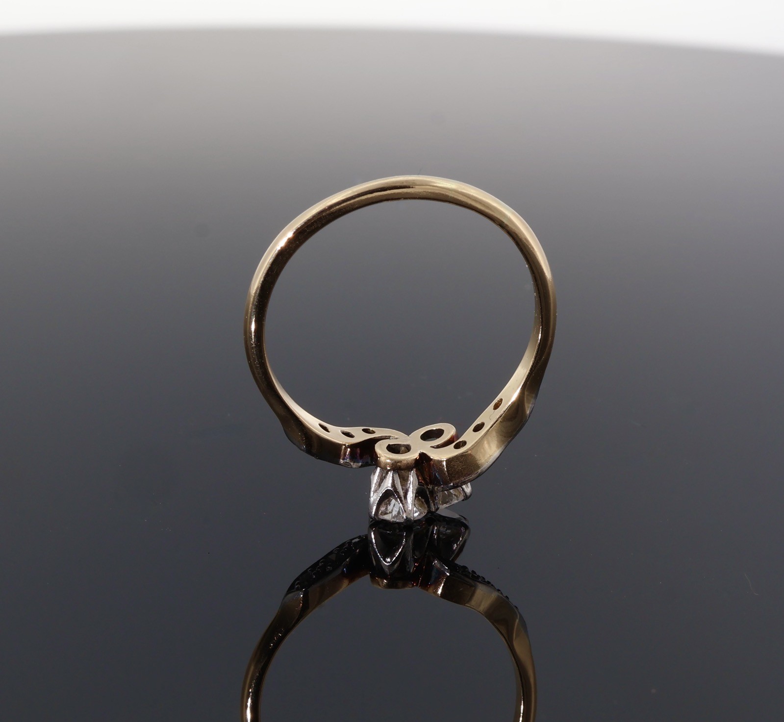 Vintage 18k Yellow Gold 0.45ct Diamond Set Toi et Moi Ring Size P1/2 Val $4925