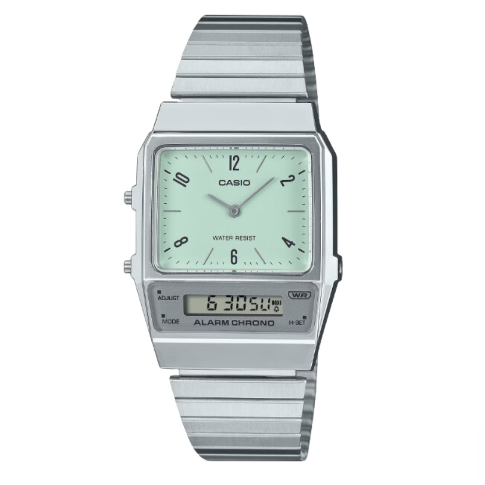 Casio Watch Dual Time Alarm Green Men’s Quartz Watch AQ-800E-3A