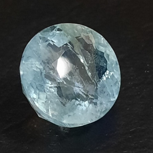 Big Beautiful Natural Perfect Color Aquamarine gemstone 6.17 ct 11mm Round