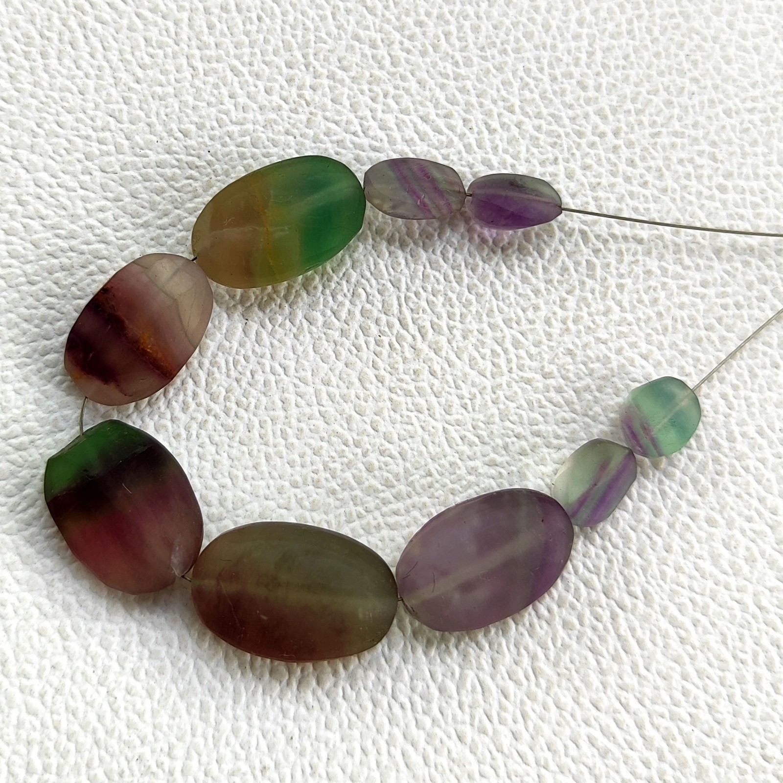 9-19 mm Rainbow Fluorite Unpolished Nugget Beads 5″ Strand Natural Brazil Origin